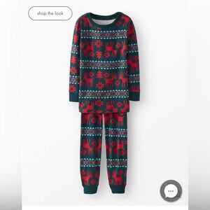 Hanna Andersson Green and Red Kids Pajama Set